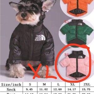 The Dog Face pink puffer jacket XL